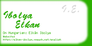 ibolya elkan business card